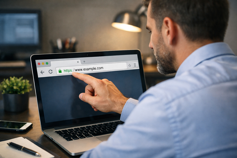 Checking SSL lock icon to fix SSL certificate error