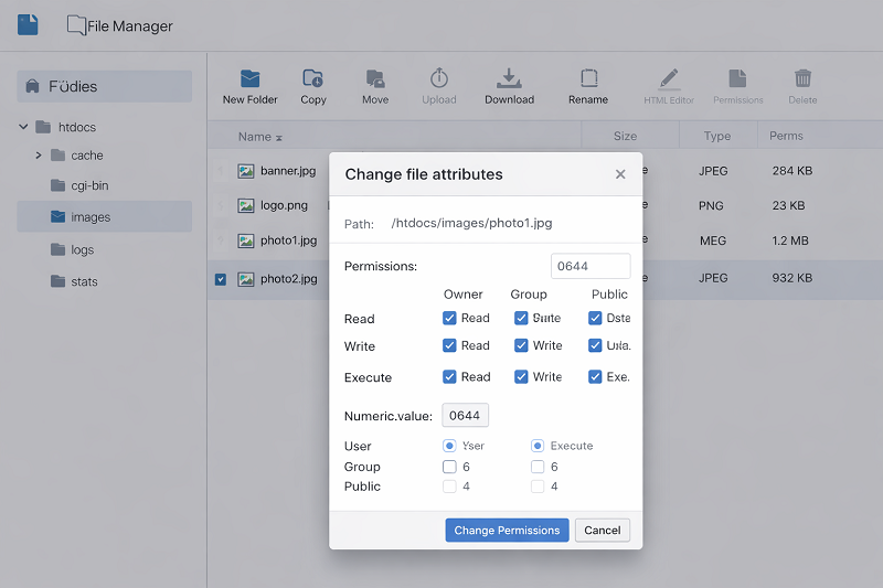 Fix image loading by correcting file permissions