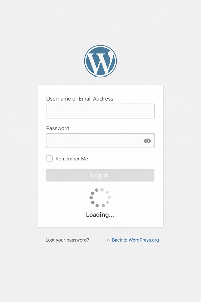 WordPress wp-admin login page not loading