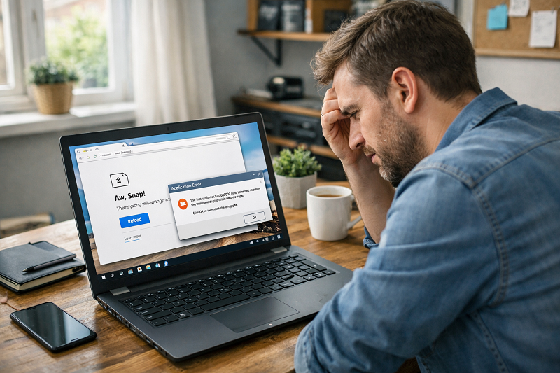 browser-keeps-crashing-repeatedly-on-windows-laptop-with-multiple-error-popups-and-frustrated