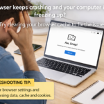 frustrated-person-using-windows-laptop-with-browser-crash-error-aw-snap-on-screen-clean-desk-workspace-troubleshooting-tip-overlay-text