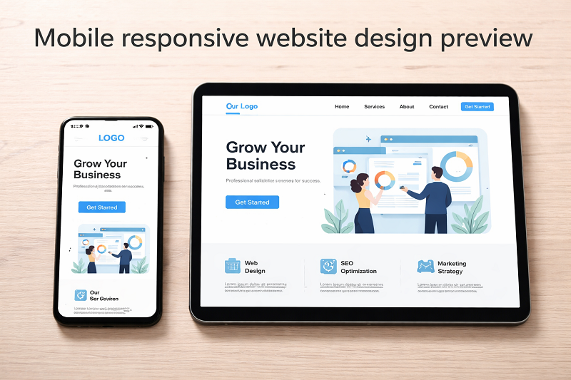 mobile-responsive-website-design-preview-on-phone-and-tablet-screens