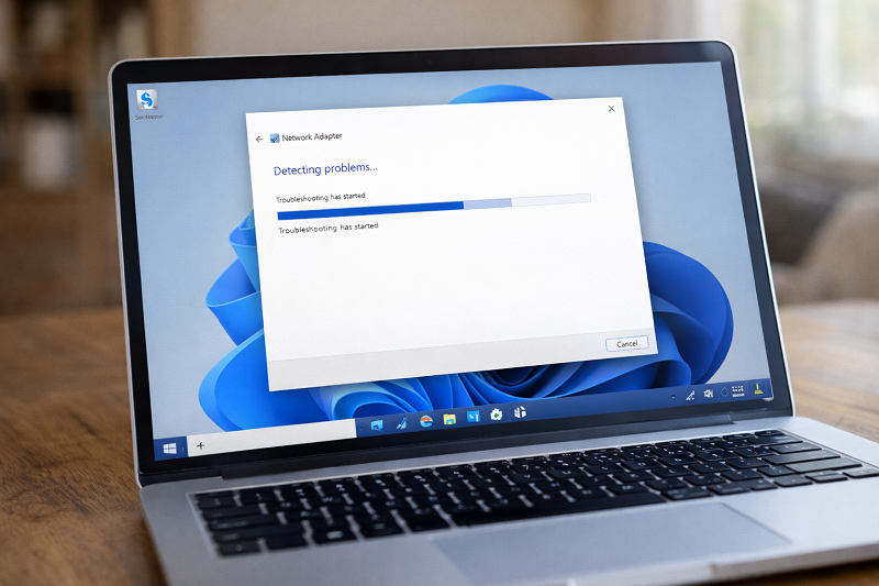running-windows-network-troubleshooter-to-fix-no-internet-access