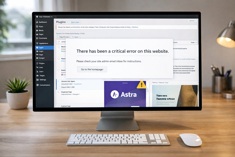 wordpress-critical-error-screen-plugin-theme-settings-professional-workspace