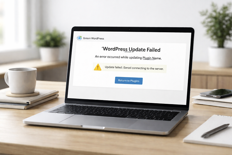 wordpress-plugin-update-failure-message-on-laptop-screen-in-modern-desk-setup