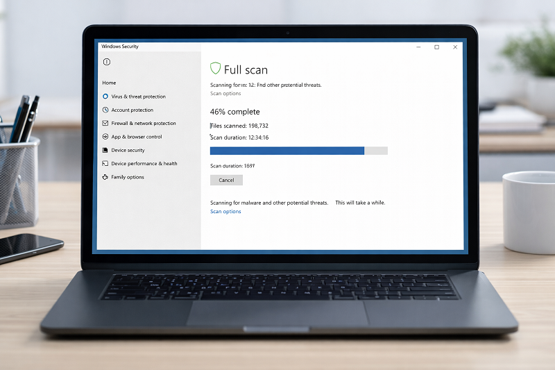 windows-security-full-scan-for-mouse-problems