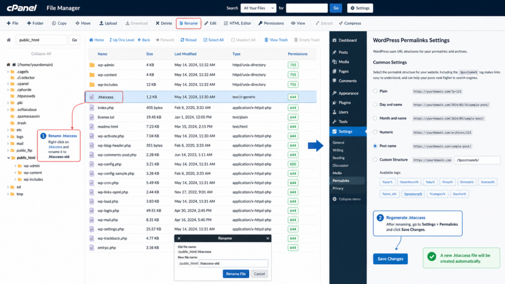 regenerate-wordpress-htaccess-file