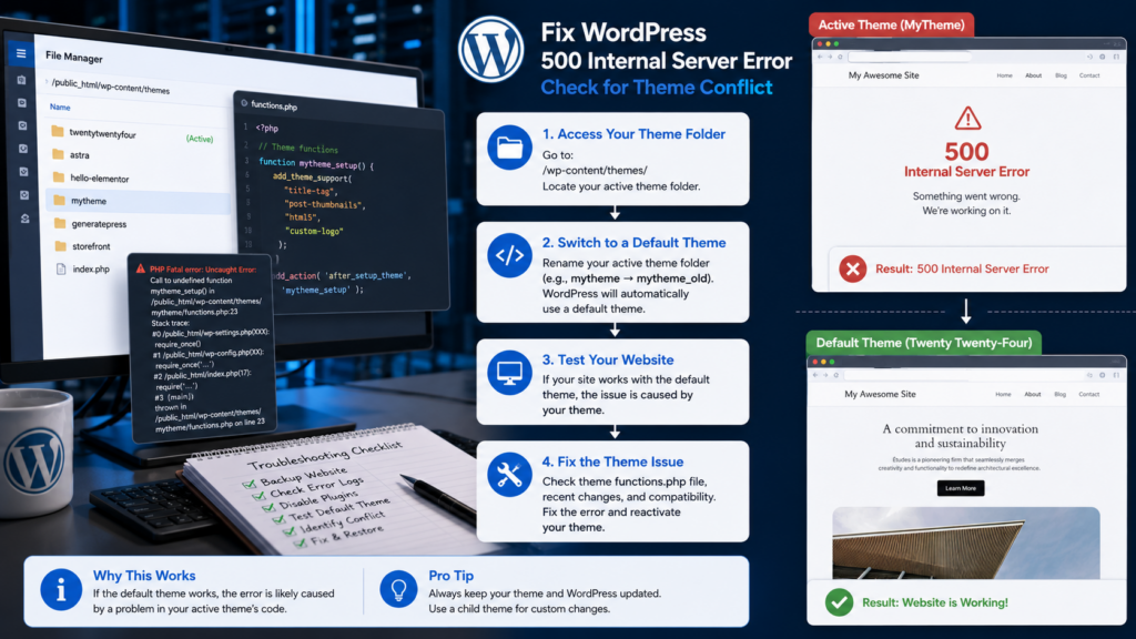 wordpress-theme-conflict-500-error