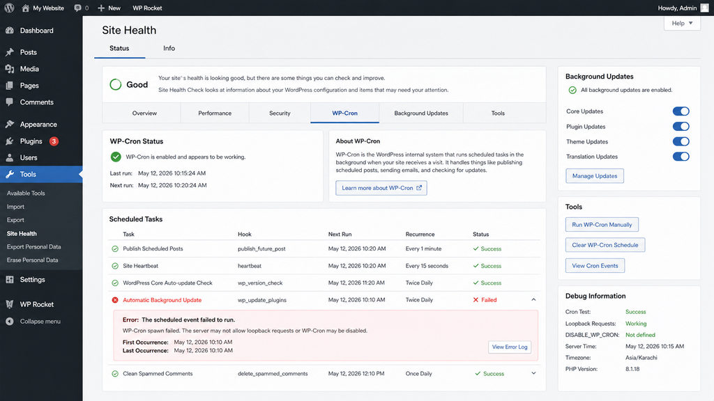 wordpress-auto-update-wp-cron-problem