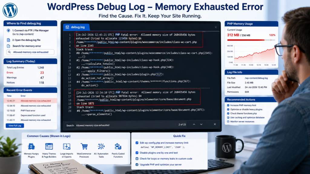 wordpress-debug-log-memory-error