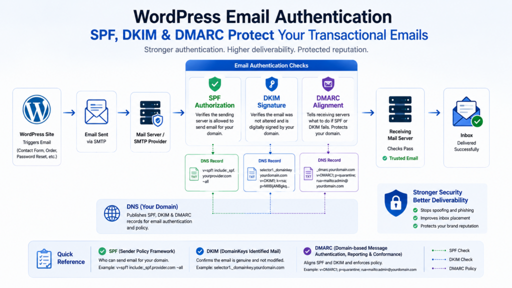 wordpress-spf-dkim-dmarc-email-authentication