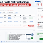 Scheduled post showing a Missed Schedule error in WordPress